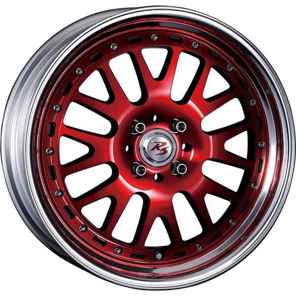 CRIMSON RS WP MAXI MONOBLOCK 16インチ 5.5J +45 4-100 レッドクリア／ポリッシュリップ1台分/4本セット クリムソン RS WP MAXI モノブ