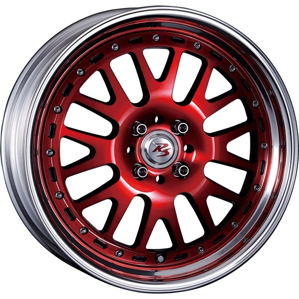 CRIMSON RS WP MAXI MONOBLOCK 16インチ 6.0J +45 4-100 レッドクリア／ポリッシュリップ4本で送料無料 クリムソン RS WP MAXI モノブロック