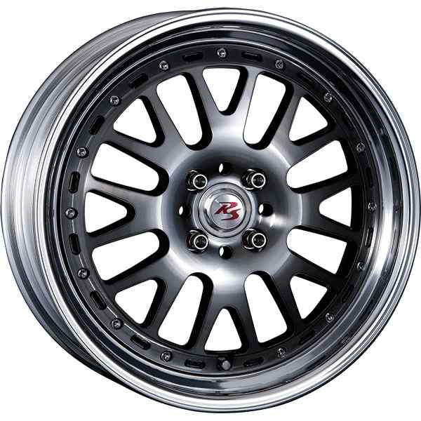 CRIMSON RS WP MAXI MONOBLOCK 16インチ 5.5J +45 4-100 スモーククリア/ポリッシュリップ1台分/4本セット クリムソン RS WP MAXI モノブ