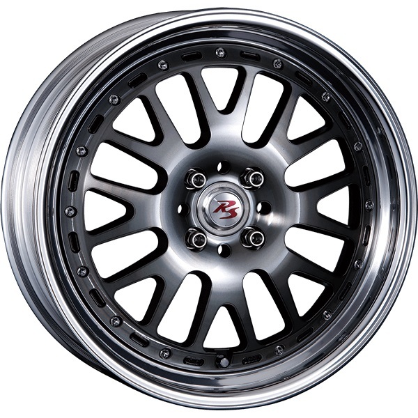 CRIMSON RS WP MAXI MONOBLOCK 16インチ 6.5J +38 4-100 スモーククリア/ポリッシュリップ1台分/4本セット クリムソン RS WP MAXI モノブロック
