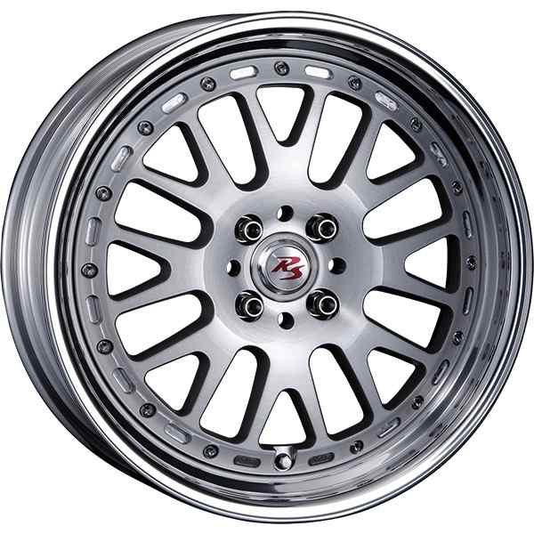 CRIMSON RS WP MAXI MONOBLOCK 16インチ 6.0J +45 4-100 ブラッシュド/バフクリアリップ1台分/4本セット クリムソン RS WP MAXI モノブロ