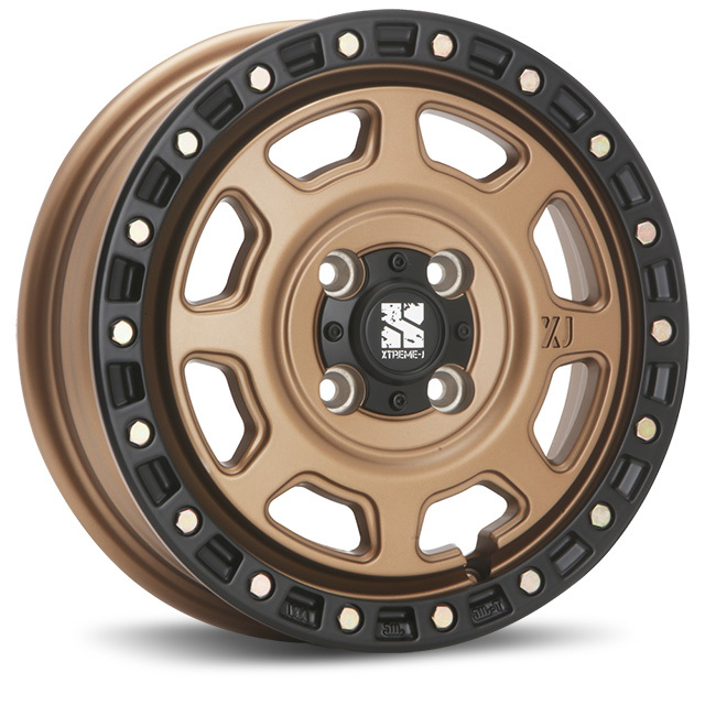 MLJ エクストリームJ XJ07 13インチ 4.00B +43 4-100 マットブロンズブラックリム4本で送料無料 XTREME-J XJ07 1本