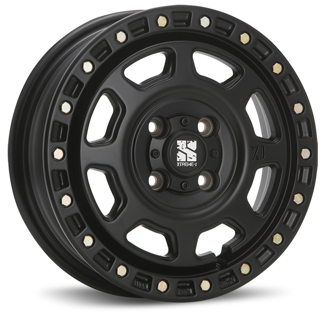 MLJ エクストリームJ XJ07 14インチ 5.0J +30 4-100 サテンブラック4本で送料無料 XTREME-J XJ07 1本