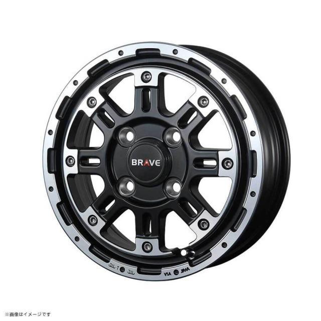 BLEST Bahns Tech BRAVE-Stream 15インチ 5.0J +45 4-100 セミグロスブラック 4本で送料無料 ブレスト バーンズテック ブレイブストリーム 1本