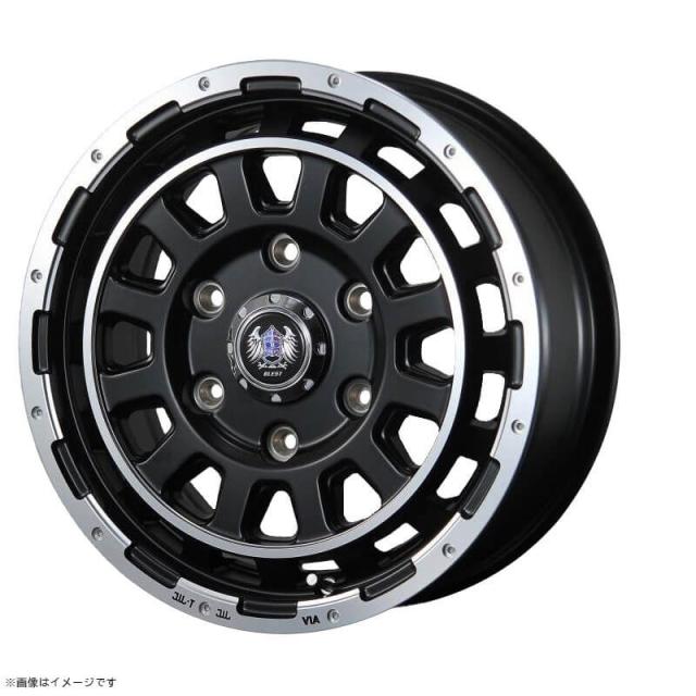 BLEST(ブレスト):バーンズテック DH-Stream 1560 139.7 6H +45 セミグロスブラック DＨ-Stream BLEST Bahns Tech DH-Stream 16インチ 7.0J +35 5-114.3 セミグロス