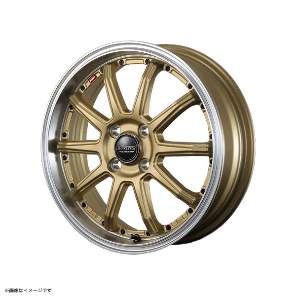 BLEST Bahns Tech S10-DP 16インチ 6.0J +40 4-100 セミグロスゴールド 4本で送料無料 ブレスト バーンズテック S10 DP 1本