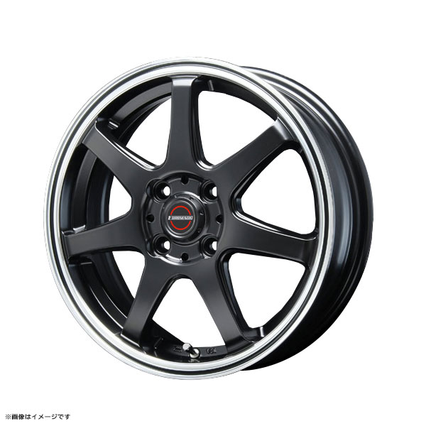 BLEST EUROMAGIC Type S-07 13インチ 4.00B +43 4-100 セミグロスブラック 4本で送料無料 ブレスト ユーロマジック タイプS-07 1本_1