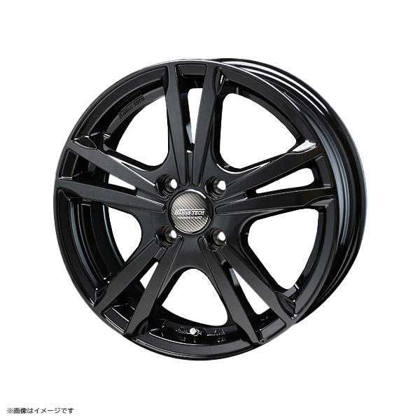 BLEST Bahns Tech Jizelis FV 15インチ 5.5J +43 4-100 ブラック 4本で送料無料 ブレスト バーンズテック ジゼリス FV 1本