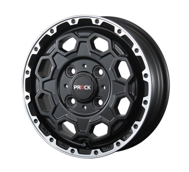BLEST Bahns Tech PROCK-Stream 15インチ 6.0J +38 4-100 セミグロスブラック 4本で送料無料 ブレスト バーンズテック プロック ストリーム 1本