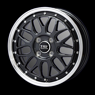 TRYALPHA Leowing FM-9 15インチ 5.0J +45 4-100 ブラックメタリック 4本