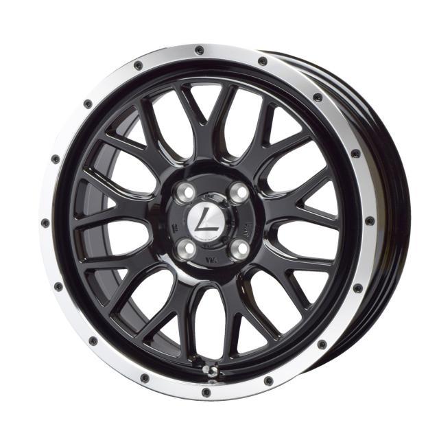 TRYALPHA Leowing MXR 16インチ 6.5J +40 4-100 グロスブラック 4本で送料無料 トライアルファ レオウイング エムクロス 1本