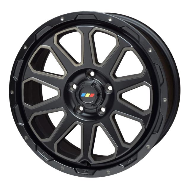 TRYALPHA Leowing XR Vale 15インチ 5.0J +45 4-100 マットブラックダーククリア 4本で送料無料 トライアルファ レオウィング クロスヴェイル 1本の通販は