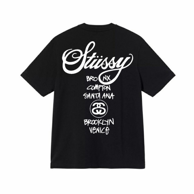 STUSSY ステューシー Tシャツ Tシャツ ブラック ホワイト 半袖 並行