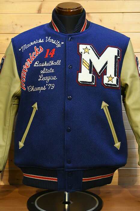 ホワイツビル WHITES VILLE アウター WV15166-126 30oz. WOOL MELTON AWARD JACKET  “MAVERICKS” ROYAL 【2022秋冬新作】 メンズファッション