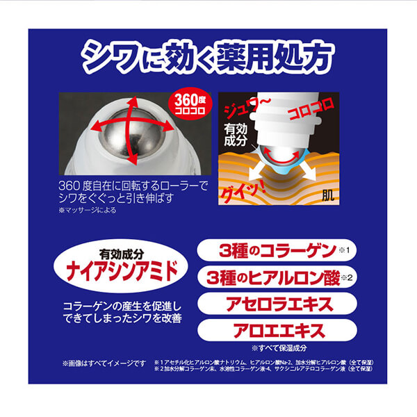 6個セット・薬用シワハールEX 15ML ロールオンタイプ ・医薬部外品 薬用ロールオン フェイスローション シワ 改善 ３種のヒアルロン酸と3種のコラーゲン 眉間のシワ_5