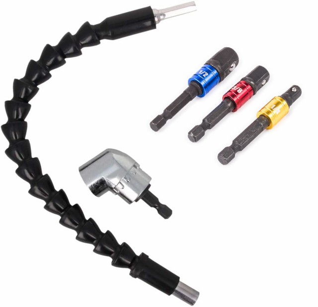 3種セット 工具セット フレキシブル ソケットアダプタ L型 直角 