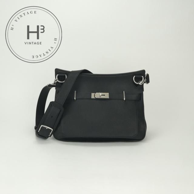 エルメス HERMES ジプシエール34 ジプシエール 34 バッグ ショルダーバッグ トリヨンクレマンス ノワール Noir ブルーインディゴ Blue