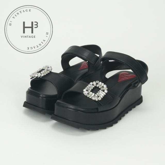 ロジェヴィヴィエ Roger Vivier ROGER VIVIER スライディー ヴィヴ SLIDY VIV サンダル 靴 シューズ レザー ブラック Black 黒 ミュール