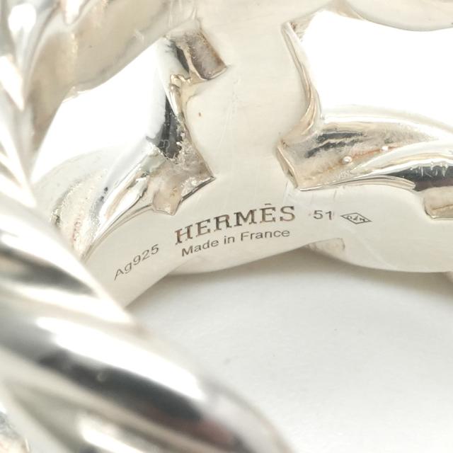 エルメス HERMES パラードツイスト リング 指輪 925 銀_5