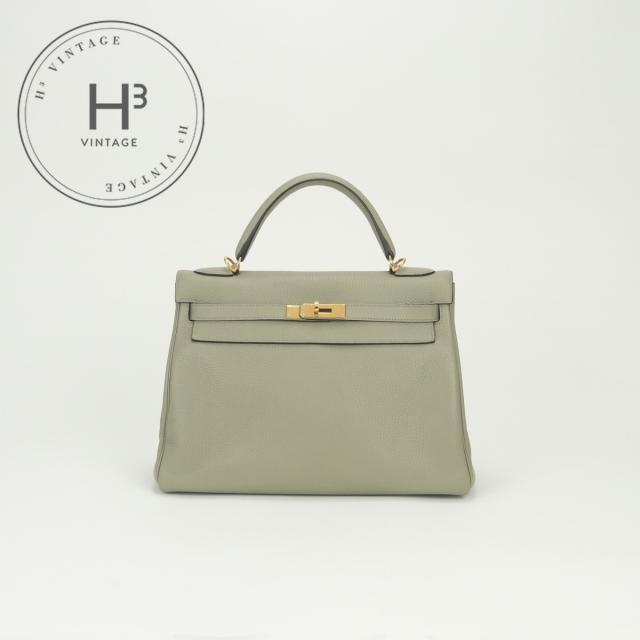 エルメス HERMES ケリー32 ケリー 32 バッグ トートバッグ ショルダーバッグ トゴ セージ Sauge グリーン Green 緑 ゴールド金具