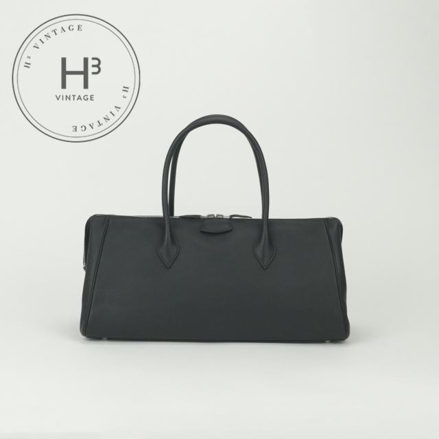 エルメス HERMES パリボンベイ40 パリボンベイ 40 バッグ ボストンバッグ エプソン ノワール Noir ブラック Black 黒 シルバー金具