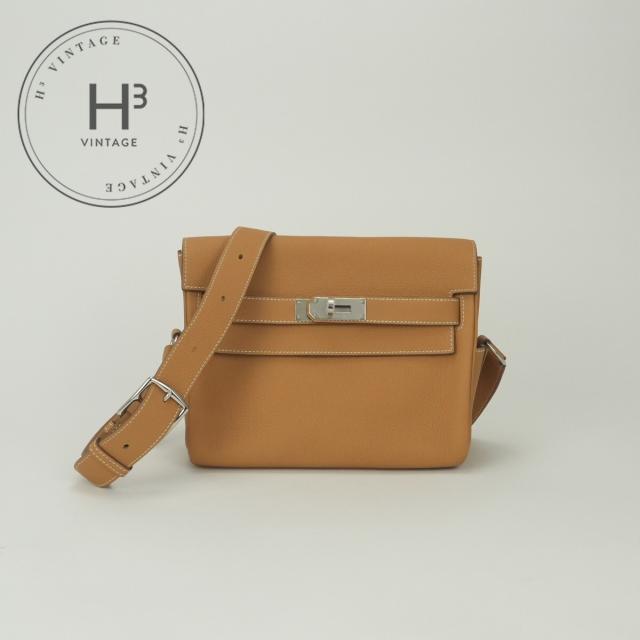 エルメス HERMES ケリー伝達人PM ケリー伝達人 PM 御徒面子 ショルダーバッグ トゴ ナチュラルサブレ Naturalsable ベージュ