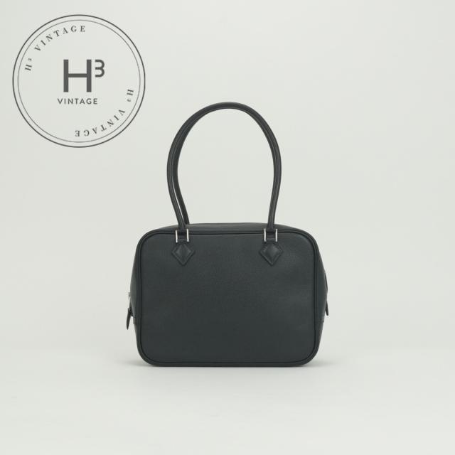 エルメス HERMES プリュム20 プリュム 20 プリュムミニ バッグ トートバッグ エプソン ノワール Noir ブラック Black 黒 シルバー金具 547,800円
