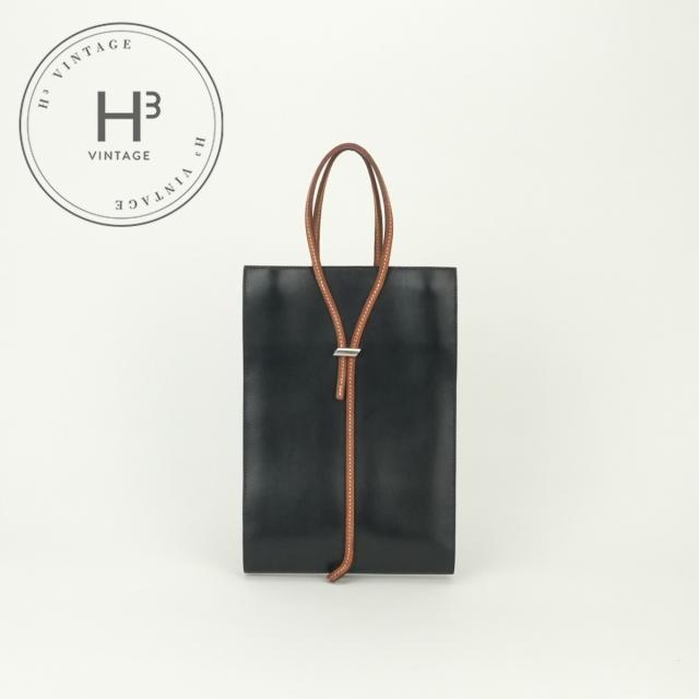 エルメス HERMES ジェルボワーズ バッグ トートバッグ ボックスカーフ ノワール Noir ブラック Black ブラウン brown オレンジ Orange 黒 茶
