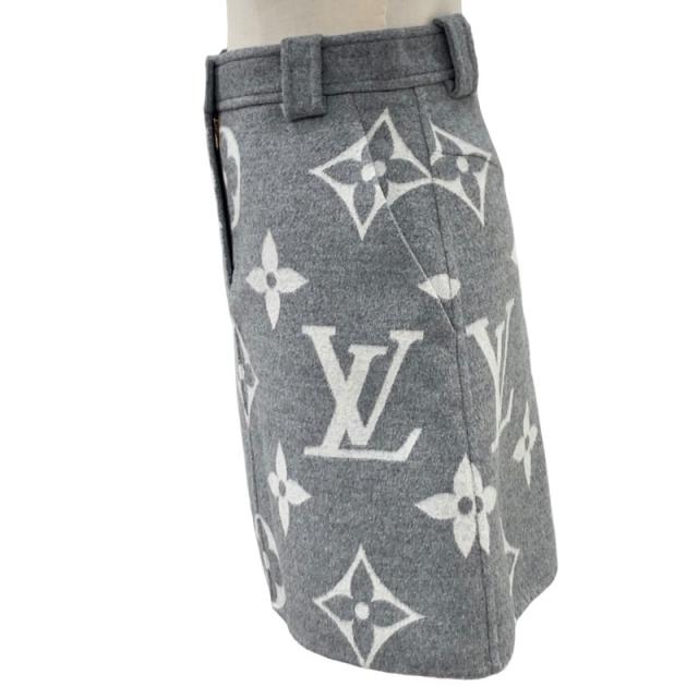 ルイヴィトン LOUIS VUITTON モノグラム ボトムス ウール グレー 未
