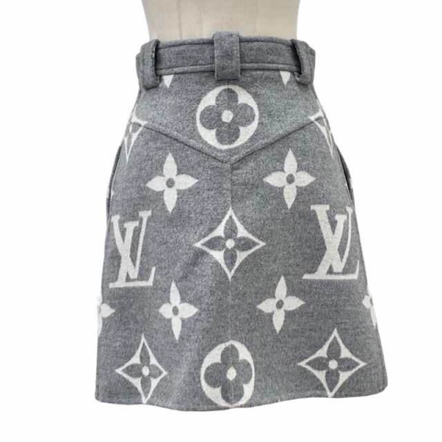 ルイヴィトン LOUIS VUITTON モノグラム ボトムス ウール グレー 未 
