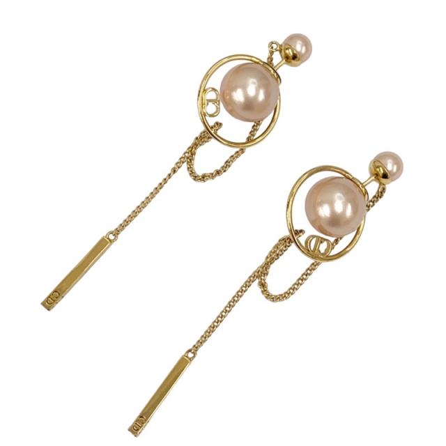 【希少モデル】 クリスチャンディオール CDロゴ トライバル ピアス Dior DIOR✨トライバルピアス CD ラインストーン パール ゴールド
