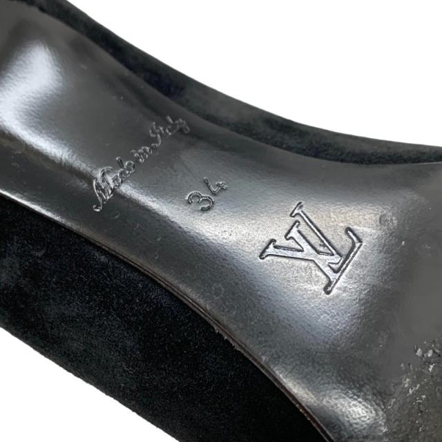 ルイヴィトン LOUIS VUITTON アルティメートライン パンプス フォーマルシューズ 靴 モノグラムヒール スエード ブラック_7