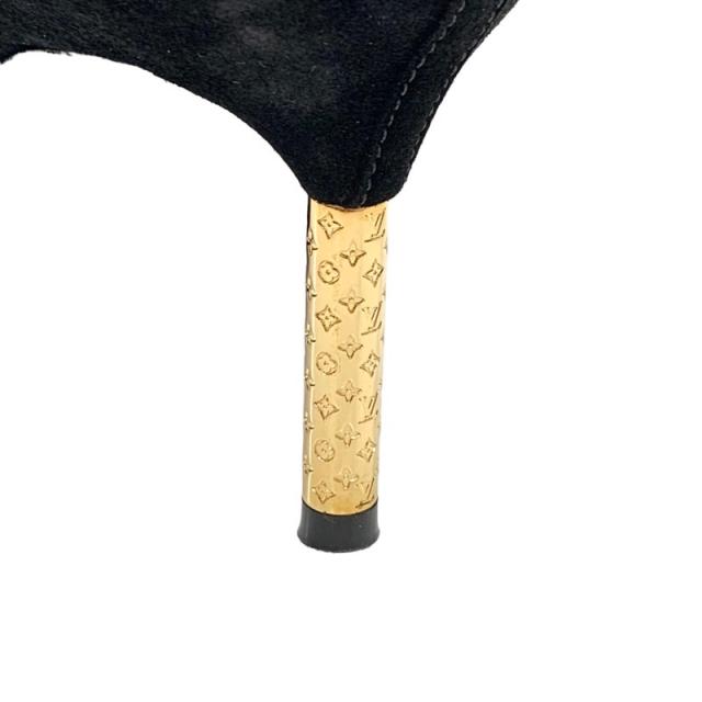ルイヴィトン LOUIS VUITTON アルティメートライン パンプス フォーマルシューズ 靴 モノグラムヒール スエード ブラック_8