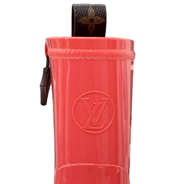 ルイヴィトン LOUIS VUITTON ブーツ ショートブーツ レインブーツ シルエットライン モノグラム ラバー ピンク系_8