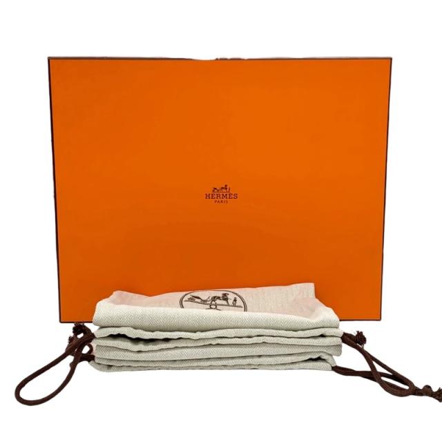 エルメス HERMES サンダル 靴 シューズ レザー ブラック 黒 未使用 ガダルキヴィール柄_8
