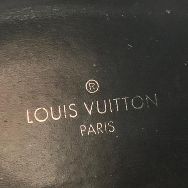 ルイヴィトン LOUIS VUITTON スタートレイルライン モノグラム 遊撃手ブーツ アンクルブーツ スピード競技脹れ上がる なめし革 黒いこと 赤銅色