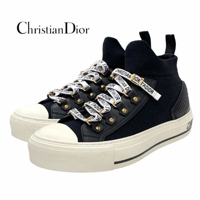 クリスチャンディオール CHRISTIAN DIOR WALKNDIOR スニーカー 靴 シューズ ニット レザー ブラック ホワイト ソックススニーカー