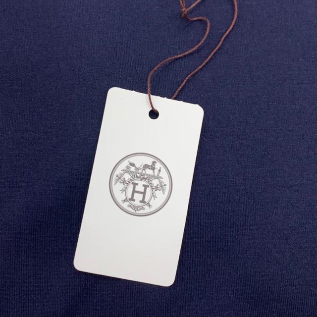 HERMES - エルメス HERMES トップス Tシャツ シェーヌダンクル コットン ネイビー エルメス HERMES トップス Tシャツ シェーヌダンクル コットン