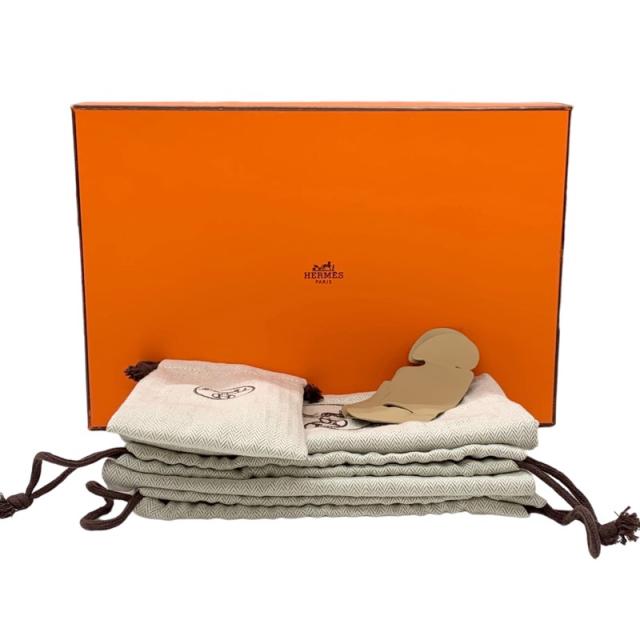 エルメス HERMES デイ スニーカー 靴 シューズ スエード ムートン ブラウン 未使用 ケリーバックル_9