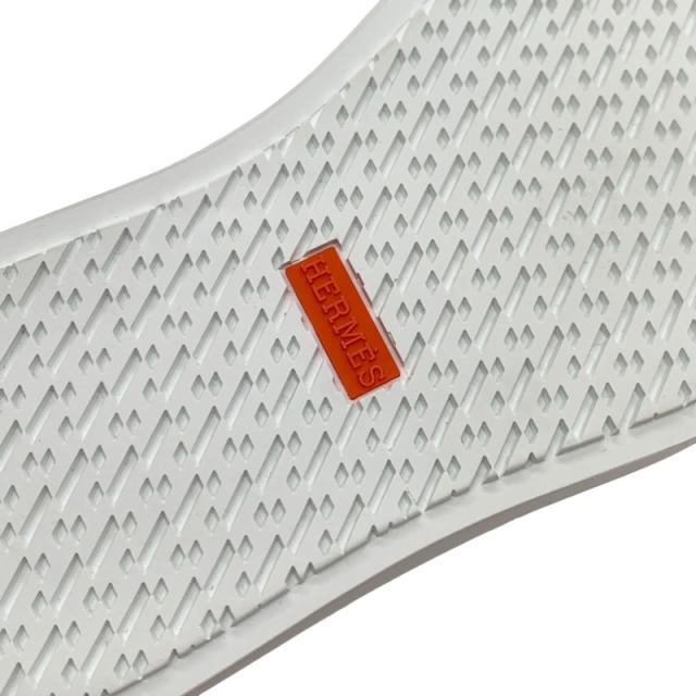 エルメス HERMES デイ スニーカー 靴 シューズ スエード ムートン ブラウン 未使用 ケリーバックル_6