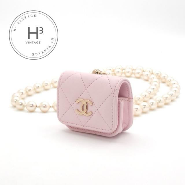 シャネル CHANEL airpodsケース イヤホンケース ピンク ゴールド ココ
