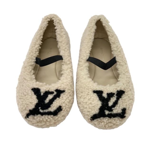 専用　Louis Vuitton ベージュ フラットシューズ ルイヴィトン LOUIS VUITTON ポピライン フラットシューズ