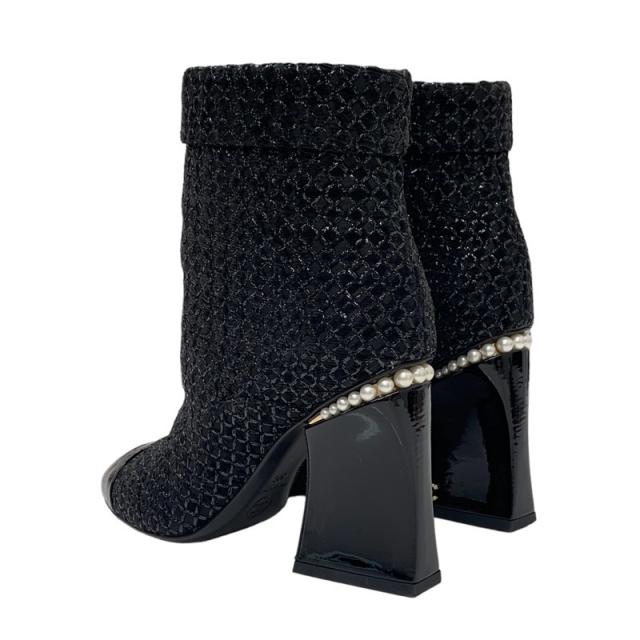 シャネル CHANEL ブーツ ショートブーツ 靴 シューズ ファブリック