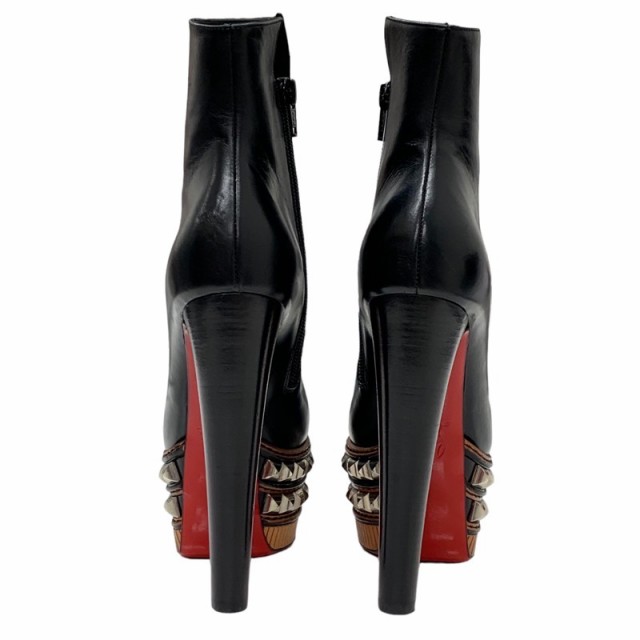 未使用 クリスチャンルブタン Christian Louboutin ブーツ ショートブーツ スタッズ プラットフォーム レザー ブラック 黒の通販はau  PAY マーケット - Tieel | au PAY マーケット－通販サイト