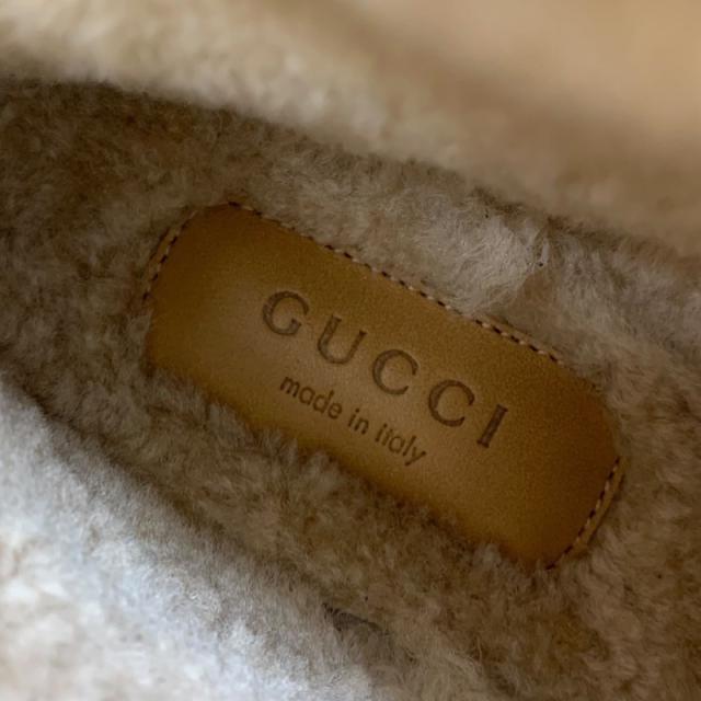 未当てはめる グッチ GUCCI ブーツ 遊撃手ブーツ ムートンブーツ 靴 シューズ 配管ビット GG柄 織り地 ベージュ