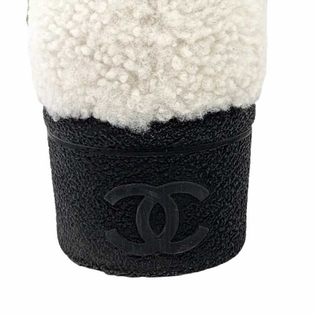 シャネル CHANEL ブーツ ショートブーツ 靴 シューズ ムートン ホワイト ブラック ボア ココマーク ロゴの通販はau PAY マーケット -  Tieel | au PAY マーケット－通販サイト