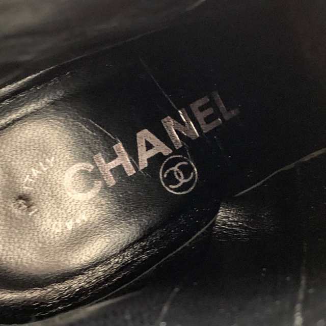 シャネル CHANEL ブーツ ショートブーツ 靴 シューズ ココマーク ツイード ベロア ブラック｜au PAY マーケット