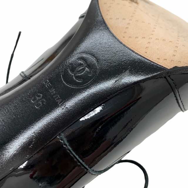 シャネル CHANEL ブーツ ショートブーツ 靴 シューズ パテント ブラック 黒 ブーティ レースアップシューズ ココマークの通販はau PAY  マーケット - Tieel | au PAY マーケット－通販サイト