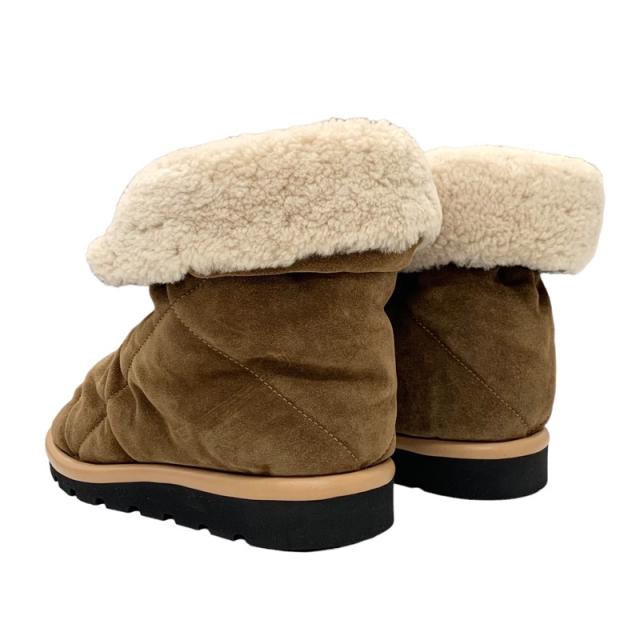 ヴィトン ピローライン スエード ムートン モノグラム アンクルブーツ