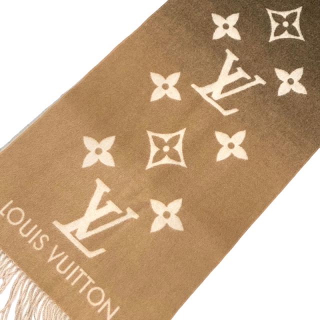 ルイヴィトン LOUIS VUITTON カシミヤ ブラウン ベージュ モノグラム 